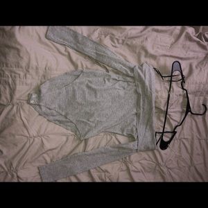 Off the shoulder, long sleeve body suit